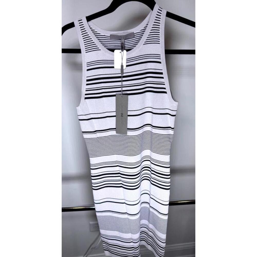 Halston Heritage Striped Midi Dress - Size L